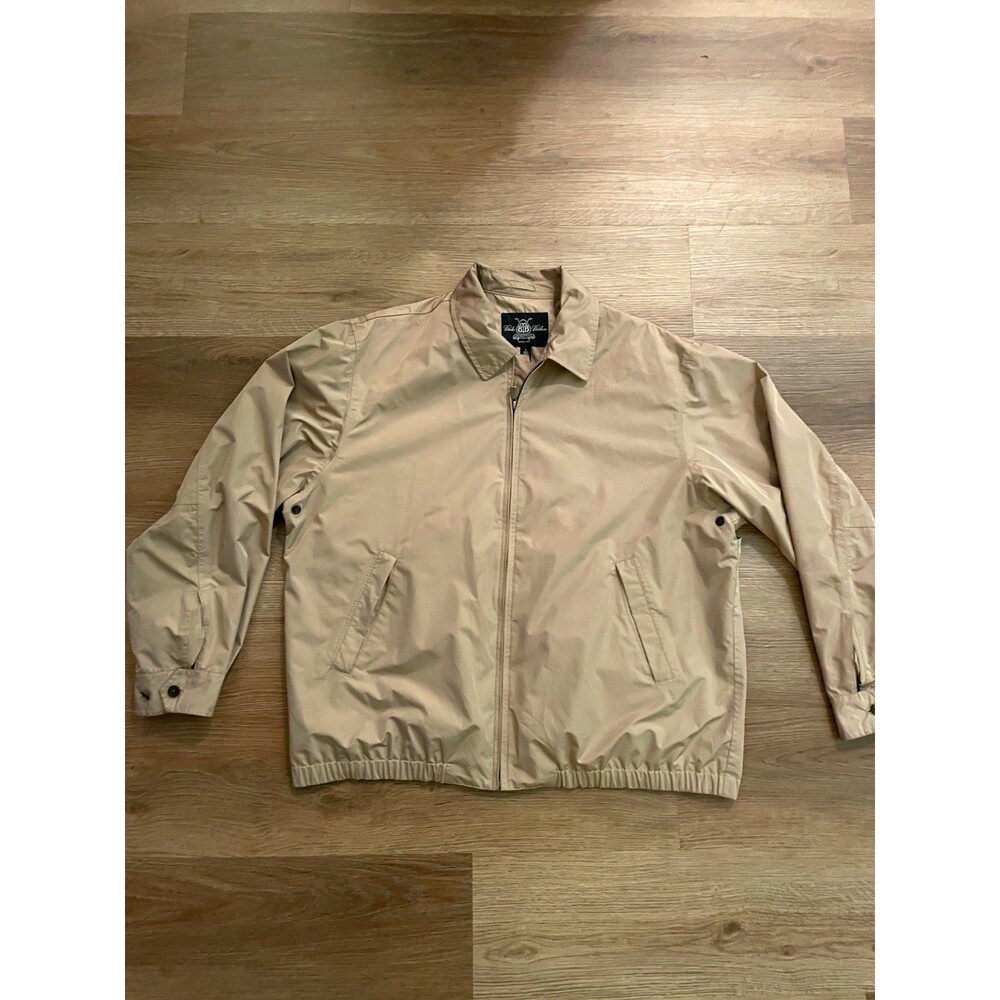 Brooks Brothers Loro Piana Storm System Jacket Beige Tan Polyester Windbreaker
